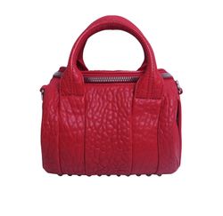 Rocco Mini Bowler Bag, Leather, Red, DB, Strap, 3*